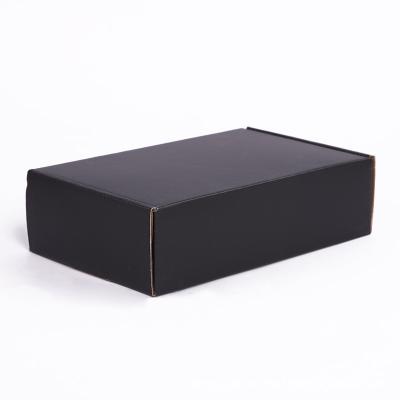 China Recycled Materials Cardboard Custom Logo Cardboard Boxes Packing Boxes Black for sale