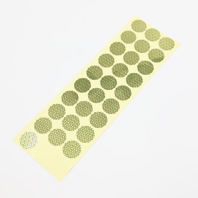 China Waterproof Matte Waterproof Label Stickers Gold Round Shape Size Customized Logo UV Printing Label for sale