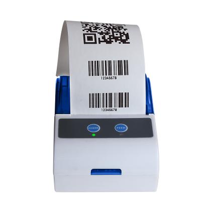 China Black and White Mini Label Printer Portable Receipt Bill Thermal Handheld Wireless 58MM Barcode Printer for sale