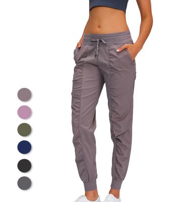 China New INS Pocket Yoga Pants Breathable Woven Loose Leg Pants Fast Dry Elastic Sports Casual Pants For Women for sale