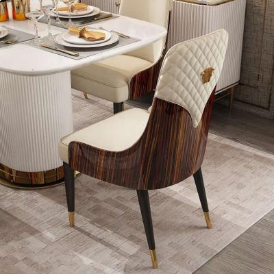 China Modern Customized Dining Room Sets Dining Chairs Wood Legs Leather Modern Luxury Home Accent Chairs for sale