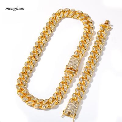 China Thick Hiphop Zhejiang Hip Hop 20mm Cuban Link Chain Iced Out Heavy Hitter Jewelry Wholesale Necklace Men for sale