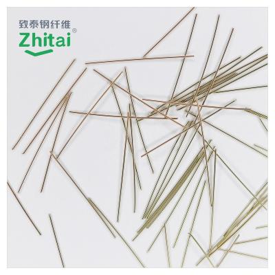 China Great Price Traditional Micro Architectural Copper Plating Steel Fiber Straight Copper Coated Steel Fiber for sale