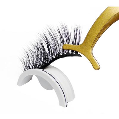 China Full Strip No Glue Water-activated Self Adhesive False Synthetic Eyelashes for sale