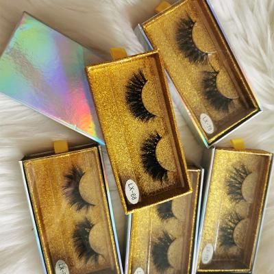 China Natural Mink Eyelashes Manufacturer Wholesale Box Mink Eyelashes With Full Strip Packaging for sale