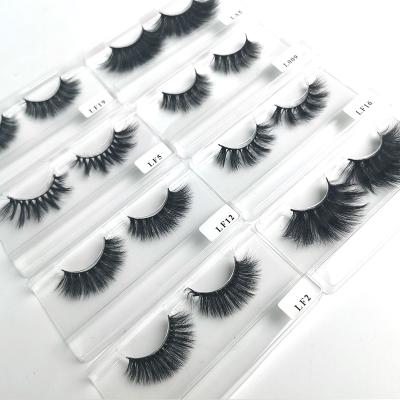 China Synthetic Lashes Hot Selling Natural Handmade Synthetic 25mm Thick False Mink Eyelashes With Box Packing for sale