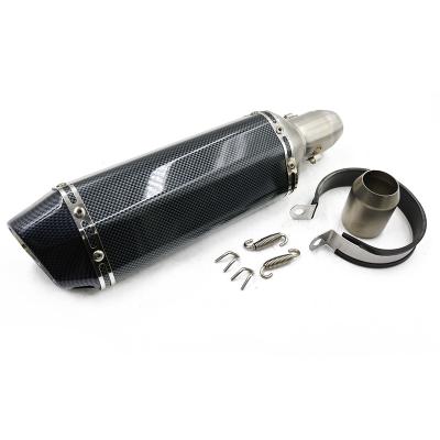 China Cutout Steel Universal Apido Exhaust Muffler Stainlsess Motorcycle Open Pipe for sale