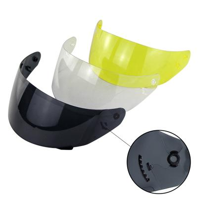 China Visor For Helmet Yellow,Clear Cycle Helmet Visor With Pressure Dark Tea Replacement Heavy Duty Visor For LS2 for sale