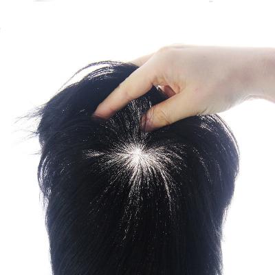 China Hair piece type straight 100%human hair Men Toupee with Thin Skin and Light Density for sale