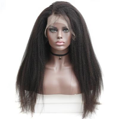 China Top Hair Lace Front Kinky Straight Human Hair Wigs 360 Full Lace Wig en venta