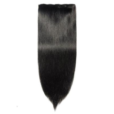 China Full Cuticle Straight Hair Clip Ins Raw Indian Real Hair Extensions for Black Women for sale