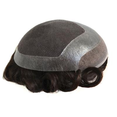 Κίνα HD Style and Soft Lace Male Hair Wig 6inch Length Afro Curly Weave Toupee for Black Men προς πώληση