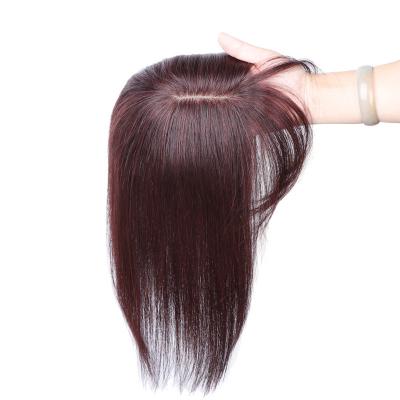 China Estreito Estilo Top de Seda de Ligação Toupees Perucas Peças de cabelo humano Sistema de substituição com Bangs à venda