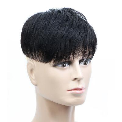 China The Perfect Solution for Men Real Remy Hair Topper Replacement System in 1B Black for sale