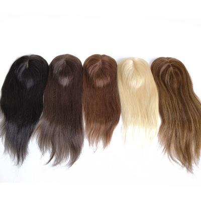 China Alta Densidade Parcela Livre Europeia de Seda Base 1B Real Remy cabelo cru Toupee Peruca Peças Toppers para mulheres à venda