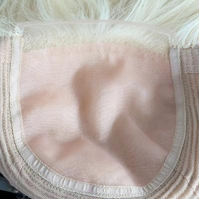 China 6x6 Handgebundene Topper Freier Teil Seiden Top Base Platin Blonde Clip in Toupee für kundenspezifische Herstellung zu verkaufen