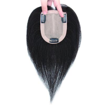 China 180% Densidade Remy Toupee cabelo com base de seda Top e 24mm Toupee textura comprimento 30cm à venda