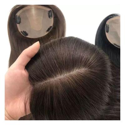 China Women's Straight Silk Base Toupee with Swiss Lace Frontal Closure and Hair Topper for sale