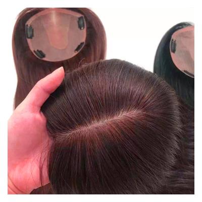 China Zilkbasis Mensenhaar Toppers kant Toupee voor Vrouwen Maagd Haar Straight Toppers Te koop