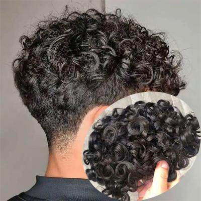 China Cuticle completo 100% Cuticle virgen Cabello alineado Afro Toupee para hombres negros en venta