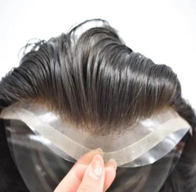 China Toupee de cabelo humano para homens Remy Grade de cabelo e cutícula completa à venda