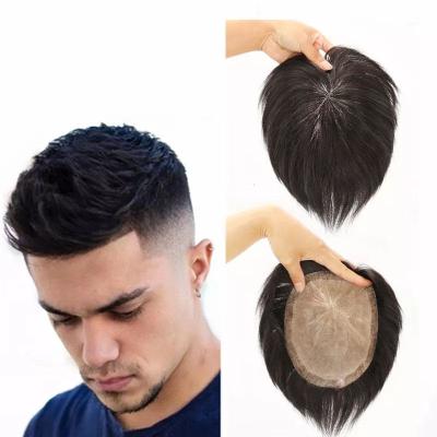 China 100%human hair Full cuticle Yes.100% Virgin Cuticle Aligned Hair Natural Toupee for Men for sale