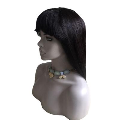 China Natural preto virgem cruda Remy Full Lace Perucas amarradas à mão com cabelo Bangs Produtores de peruca à venda