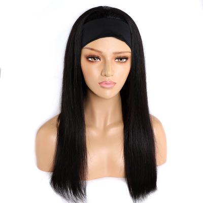 China Density 250% Peruvian Woman Long Headband Wig Human Hair 2022 Real Hair Wig for Female for sale