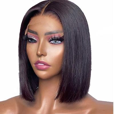 China Erleben Sie Luxus mit 8 Zoll doppelt gezogenen brasilianischen Straight Full Lace Front Bob Wigs zu verkaufen