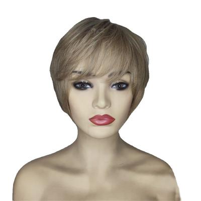 China 6'' Short Glueless Natural Pixie Cut Brazilian Perruque Human Hair Wigs for White Women for sale