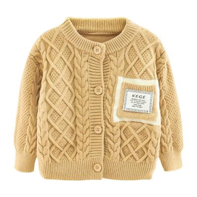 China Anti-pilling 2021 Amazon style boys and girls twist knit long sleeve toddler sweaters for sale