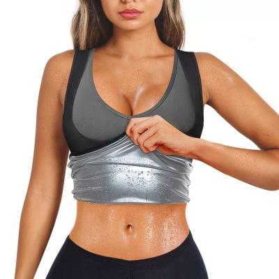 China Wholesale Antibacterial Women And Men Sweat Suit Body Shaper Slimming Trainer Sweat Sauna Vest Shirt Weight Loss Polymer Waist for sale