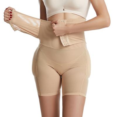 China Antibacterial Women Mesh High Waist Tummy Control Pads Breathable Removable Panties Increase Butt Lifter Hip Body Shaper for sale