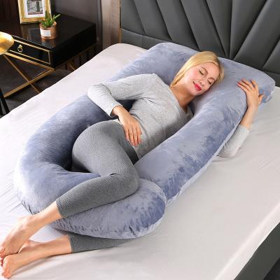 China Anti Dust Mite G Shaped Environmentally Warm Bamboo Fiber Pregnancy Pillow For Pregnant Women Sleeping for sale