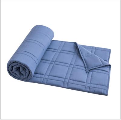 China Hot Selling Anti-Static Release Heavy Cotton Anxious 100% Adult Weighed Blanket for Insomnia and High Intensity Workers for sale