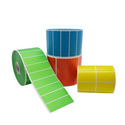 China Waterproof Scratch-proof Heat Sensitive Paper Custom Colored Packaging Labels Direct Sticker Rolls For Office Consumables for sale