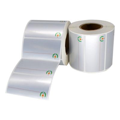 China Waterproof Custom Preprinted Matte Silver Electronic Sticker Transfer Polyester Round Roll Roll Label for sale