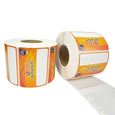 China Custom Waterproof Preprinted Direct Thermal Auto Parts Packaging Self Adhesive Roll Label Printable Sticker for sale