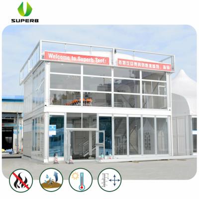 China Party / Wedding / Banquet / Ceremony Double Decker Tent For Business Meeting Two Storey Tent for sale