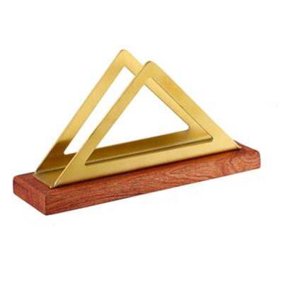 China Luxury Customized Morden Logo Hotel Modern Restaurant Wooden Napkin Holder Table Napkin Holder for sale