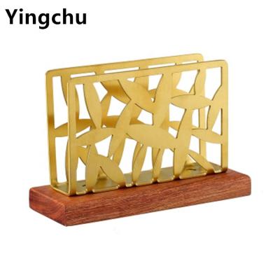 China Morden Stainless Steel Commercial Elegant Logo Napkin Holder Luxury Customized Decorative Napkin Holder for sale