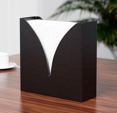 China Modern Bar Hotel Coffee Restaurant Seat Paper Napkin Iron Table Place Napkin Office Paper Napkin Cut Creative Vertical Paper Napkin Holder for sale