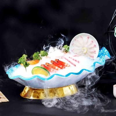 China Large Fish Dish Basin Special Creative Salmon Dry Ice Sashimi Japanese Cuisine High Viable Ceramic Lobster Dish for sale