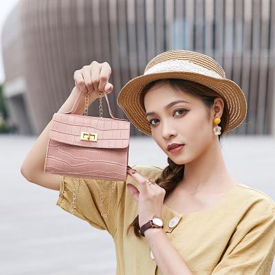 China PU Ladies Fashion Crocodile Texture PU Leather Handbags Ladies Single Shoulder Bag Cross - Body Bags For Women for sale