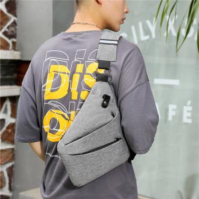 China Fashion Travel Outdoor Water Resistant Oxford Cross Small - Body Shoulder Bag Sling Backpack Men Shape Chest Bag With Earphone Hole for sale