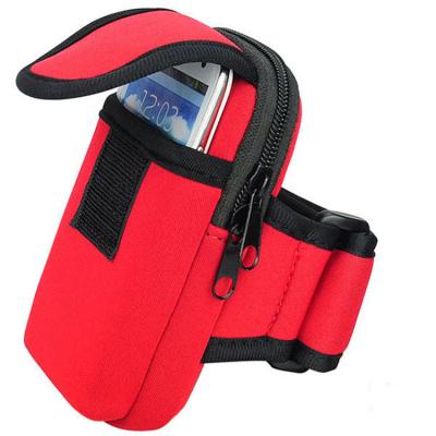 China Neoprene Arm Bag Running Sports Hanging Outdoor Waterproof Mobile Phone Bag 5.5 Inch Arm Cover for sale