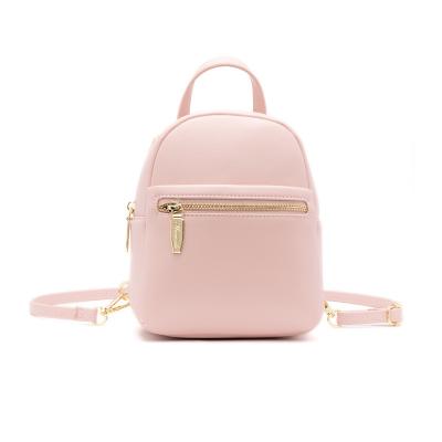 China New Mini Backpack Women Casual PU Shoulder Muti-function Leather Anti-theft Bag Female Small Ladies Backpack for sale