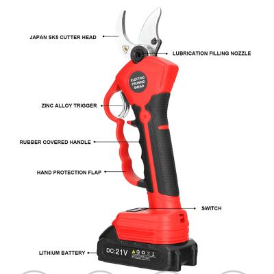 China Professional cordless electric garden pruner battery powered garden pruner lithium powered shears for sale