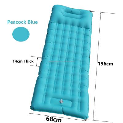 China Ultralight Self-Inflating Air Camping Inflatable Mat Inflate Sleeping Mattress Ultralight Foot Press Wholesale Sleep Protector for sale