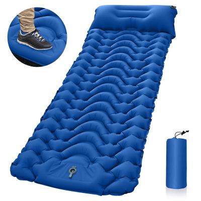 China Customized Wholesale Logo Built-in Pump Ultralight Air Mattress Air Bed Air Bed Cushion For Camping for sale